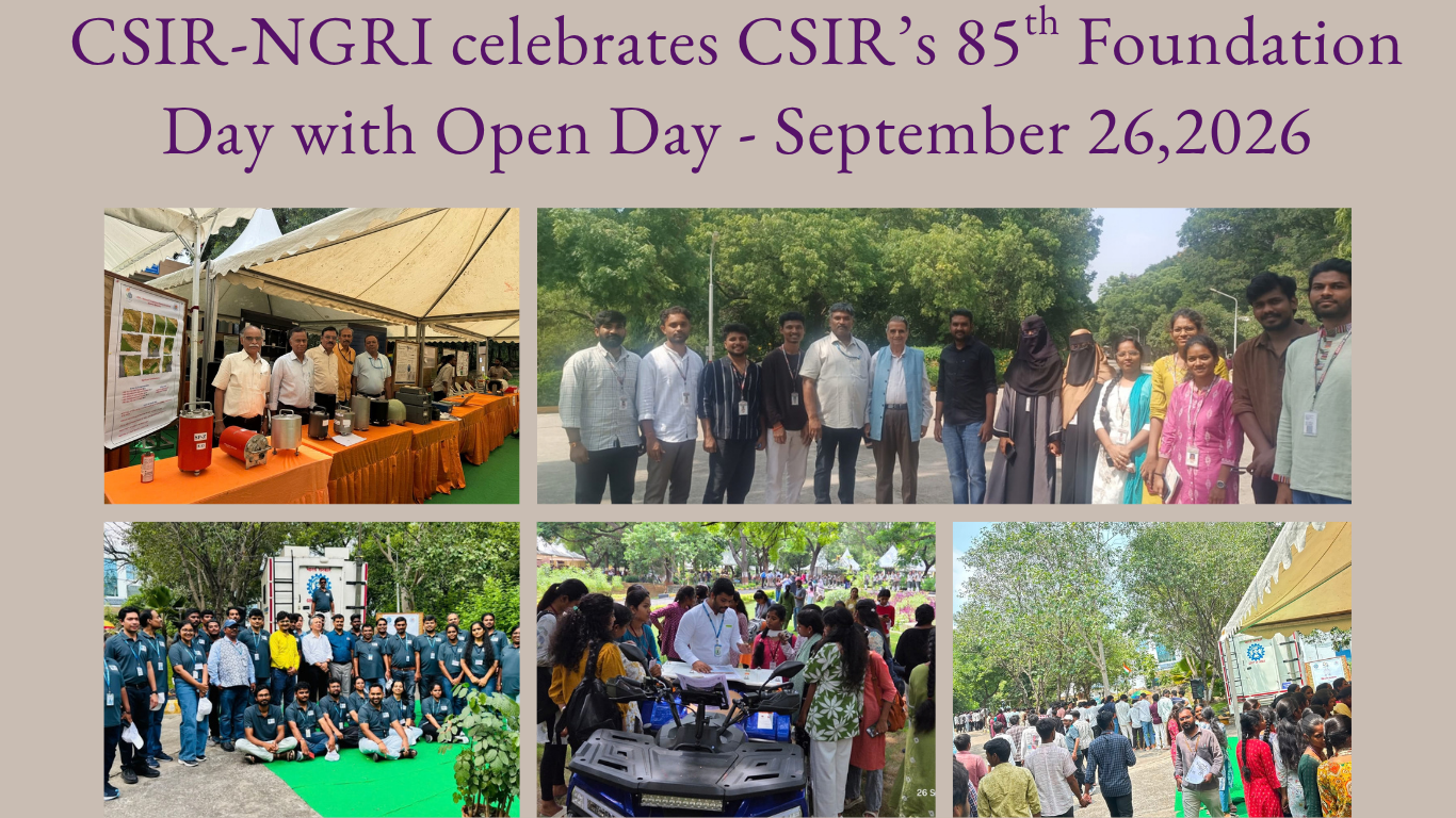 CSIR-NGRI Celebrates CSIRs 85th Foundation Day with Open Day
