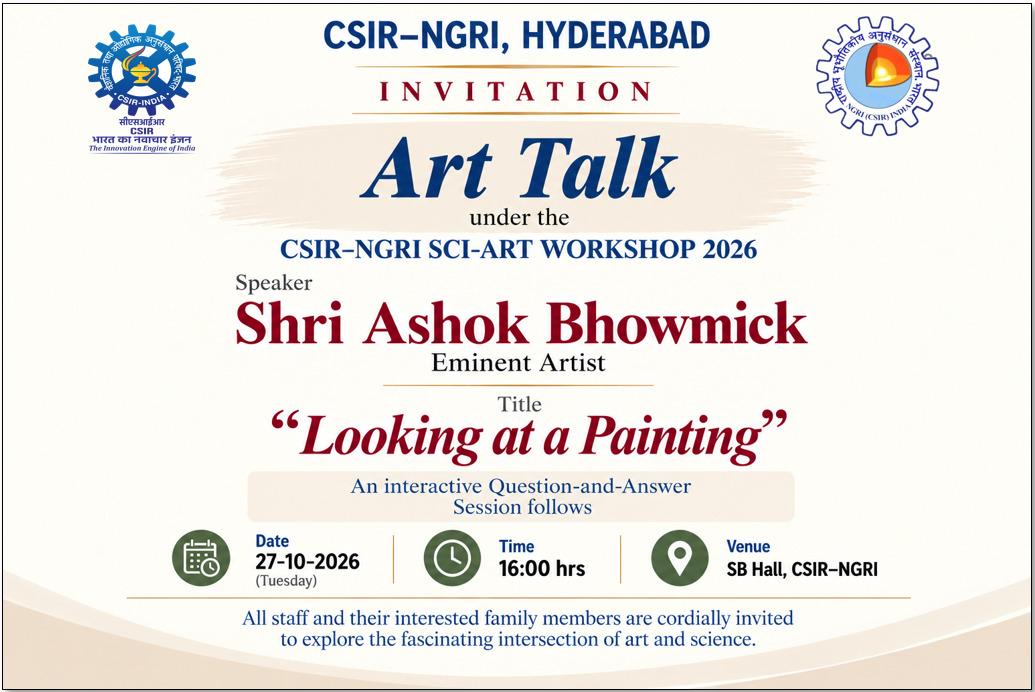 Art Talk under the CSIR - NGRI SCI-ART WORKSHOP 2026